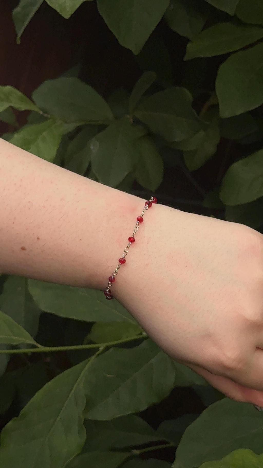 Red Crystal Siver Plated Bracelet