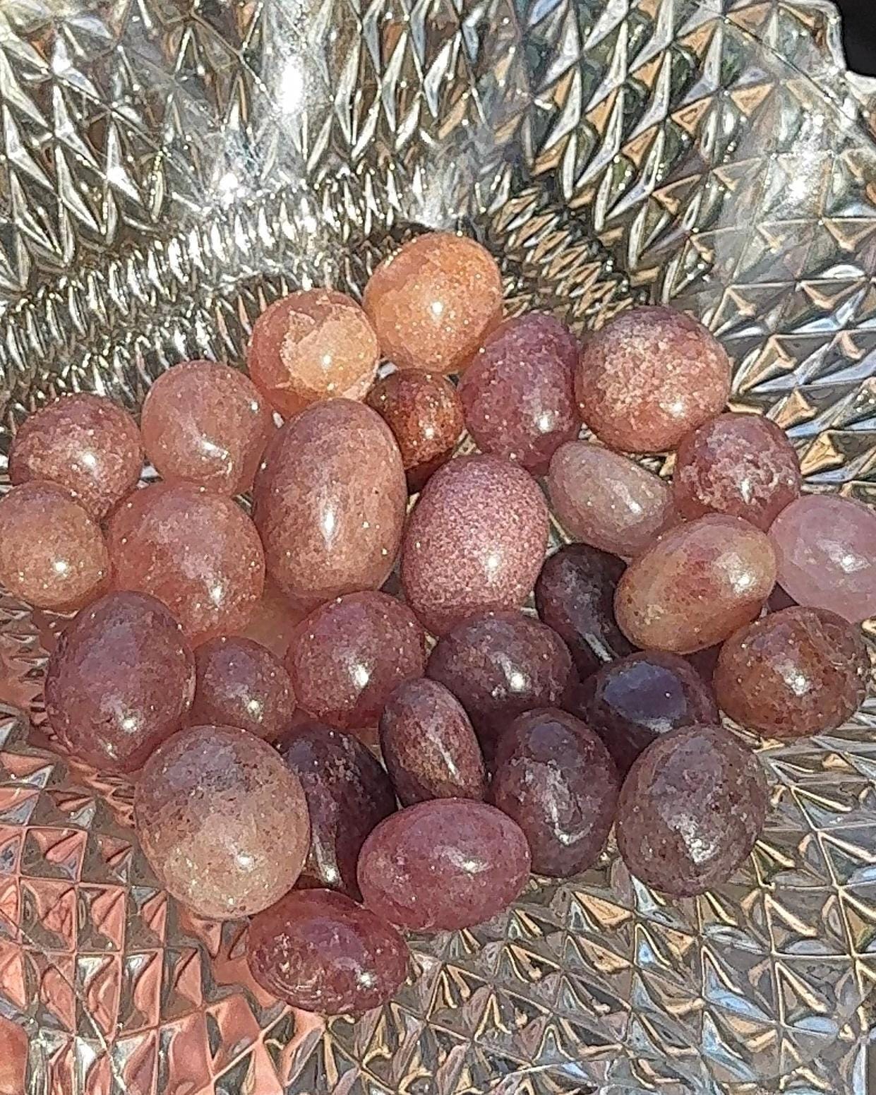 Natural Strawberry Quartz Tumbles