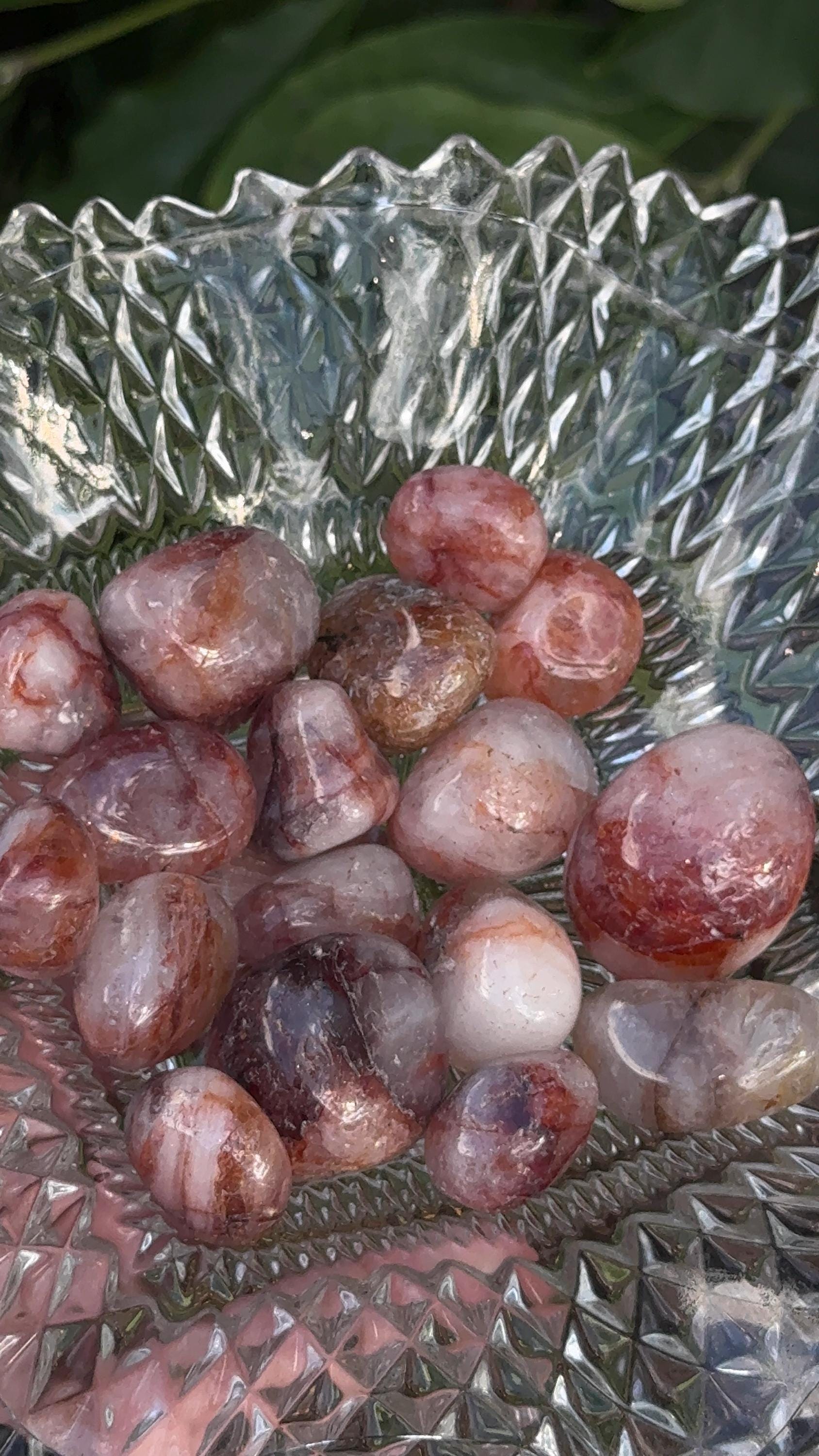 Fire Quartz Tumble Stone | Crystal for Focus, Confidence & Grounding, Anxiety