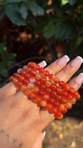 Natural Carnelian Bracelet | Courage, Confidence, Passion, Creativity | Crystal Jewelry