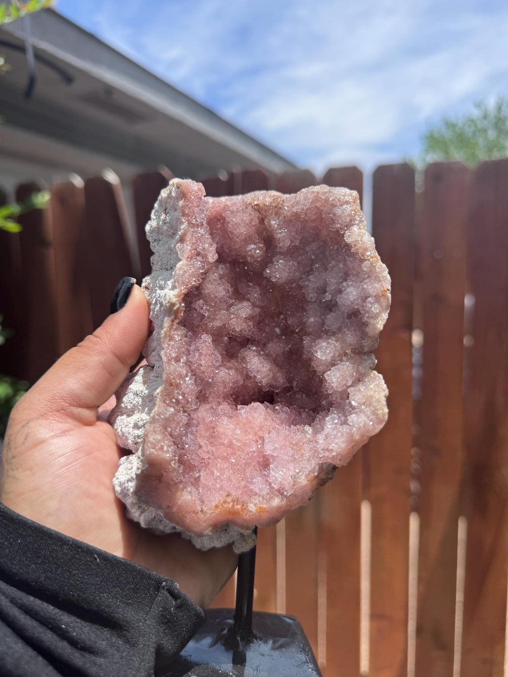 Natural Pink Amethyst Crystal Cluster | Anxiety Relief, Calm Energy Crystal Decor