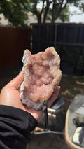 Natural Pink Amethyst Crystal Cluster | Anxiety Relief, Calm Energy Crystal Decor