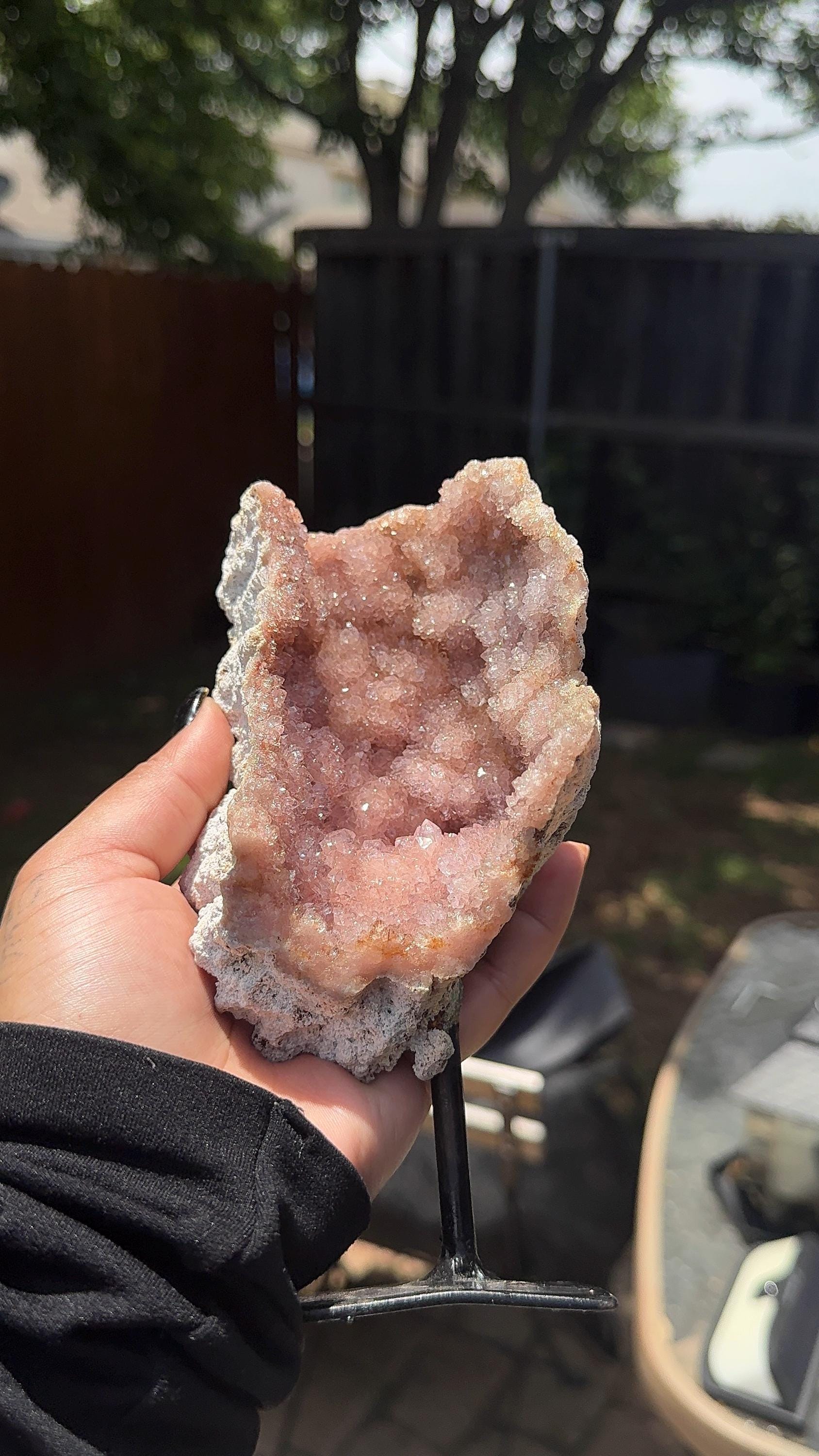 Natural Pink Amethyst Crystal Cluster | Anxiety Relief, Calm Energy Crystal Decor