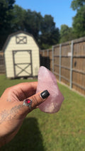 Rose Quartz Crystal Flame Tower