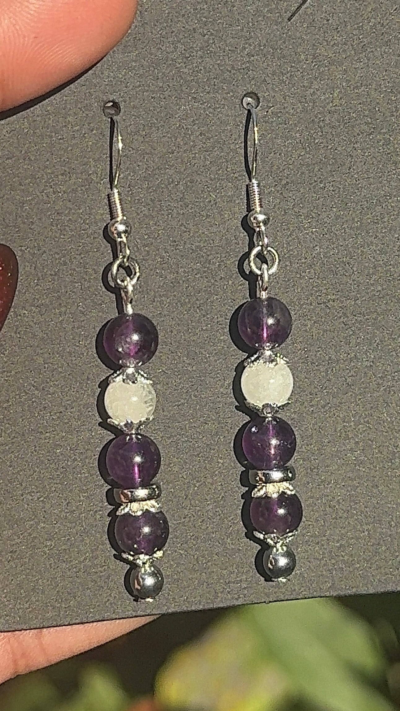 Amethyst & Moonstone Earrings