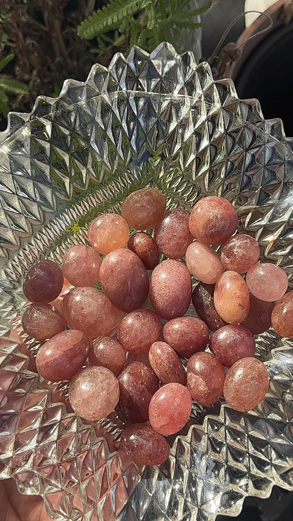 Natural Strawberry Quartz Tumbles