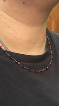 Red Crystal Siver Plated Necklace | Handmade Jewelry