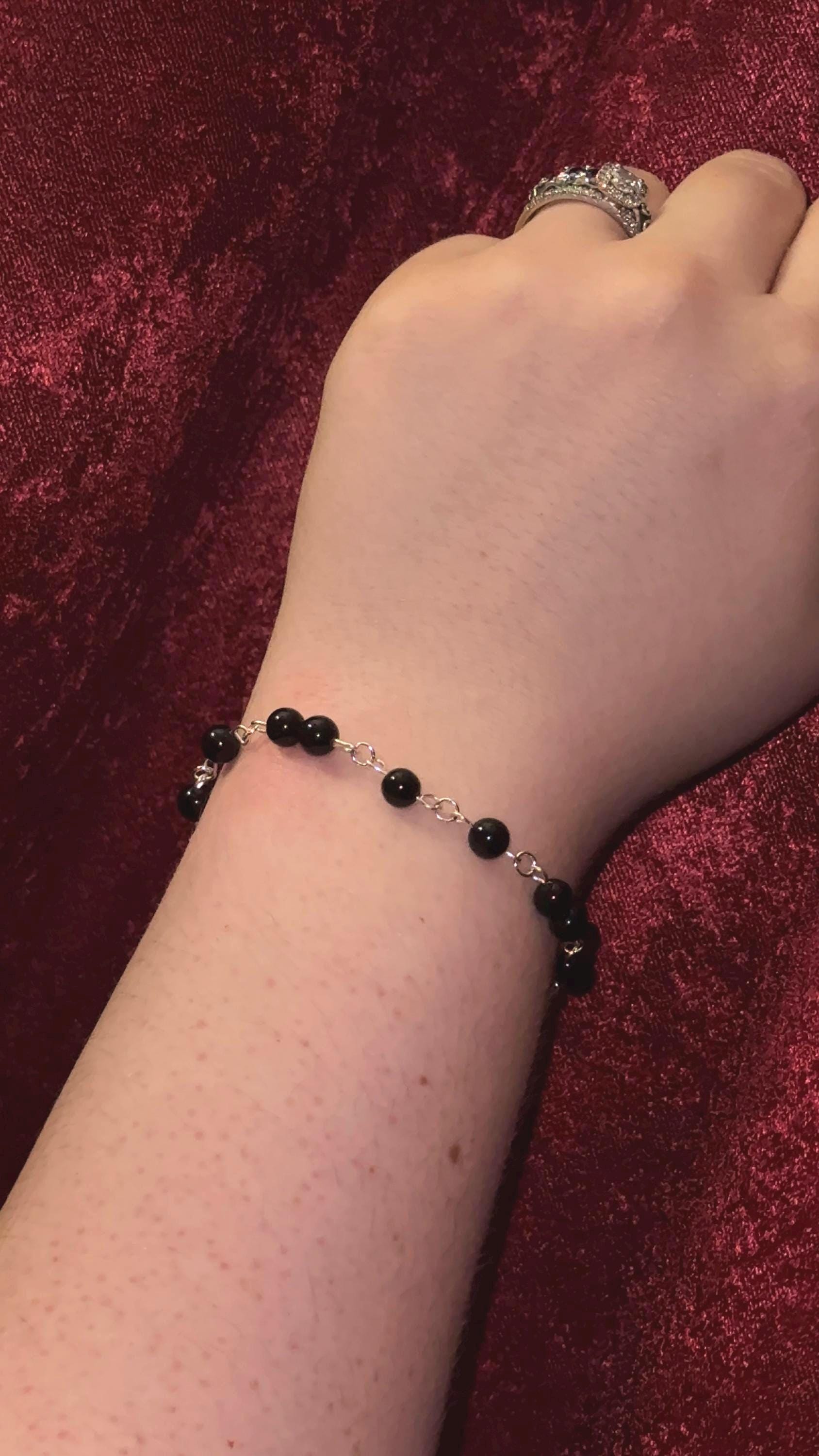 Natural Obsidian Bracelet | Protection and Stress Relief Crystal