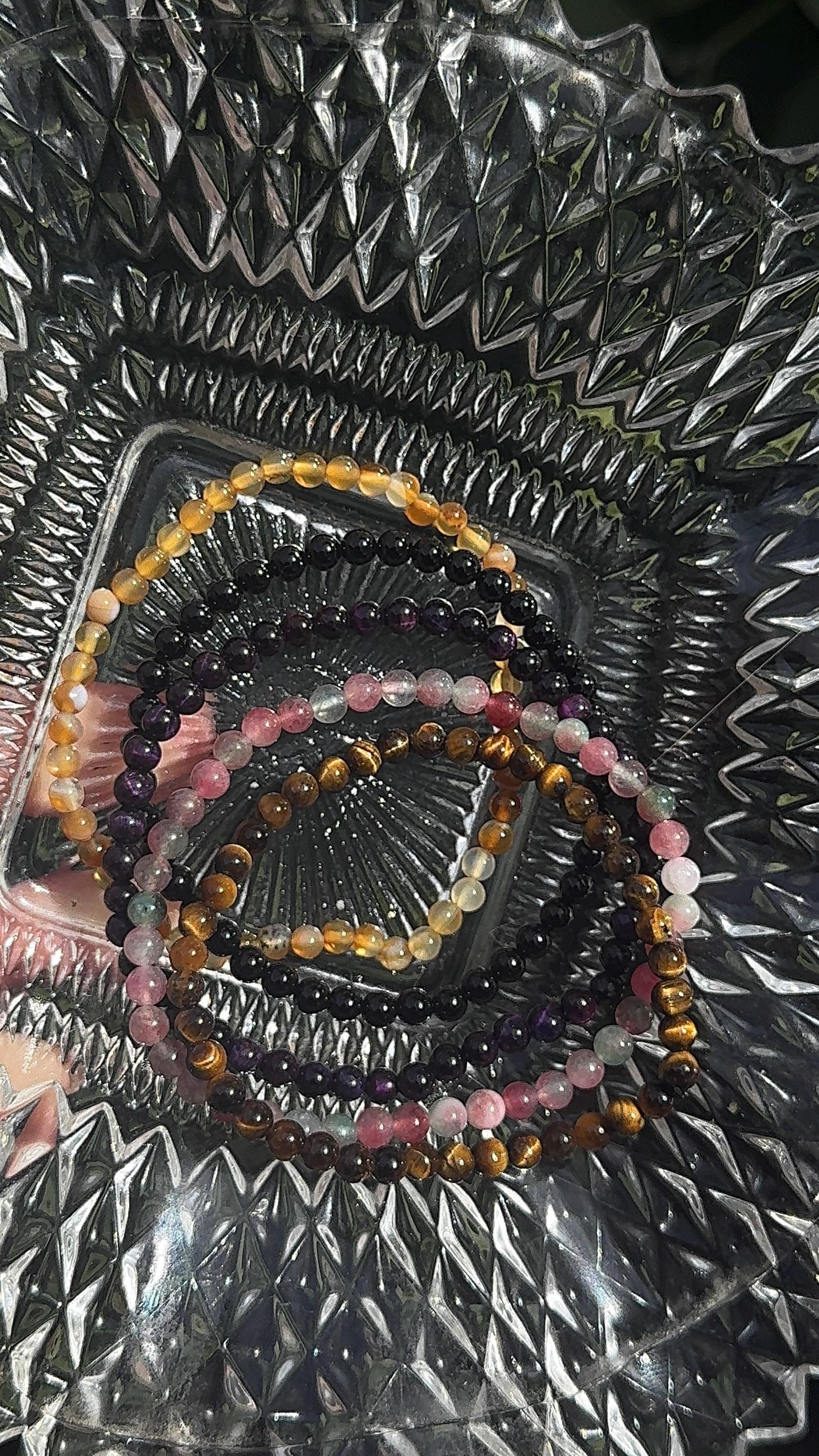 Handmade Crystal Stretch Bracelet – Variety Gemstone Jewelry