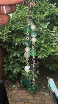 Natural Green Jade Crystal Keychain/Bagchain