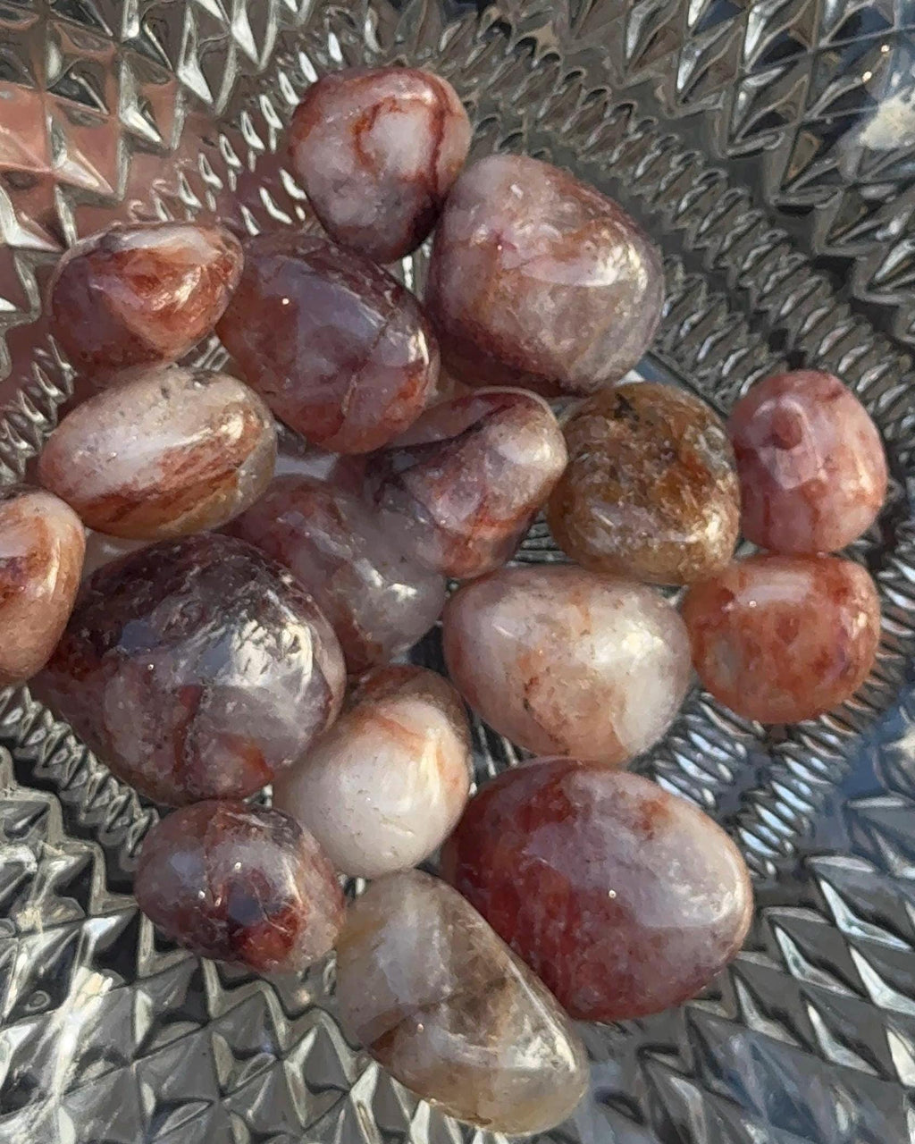 Fire Quartz Tumble Stone | Crystal for Focus, Confidence & Grounding, Anxiety