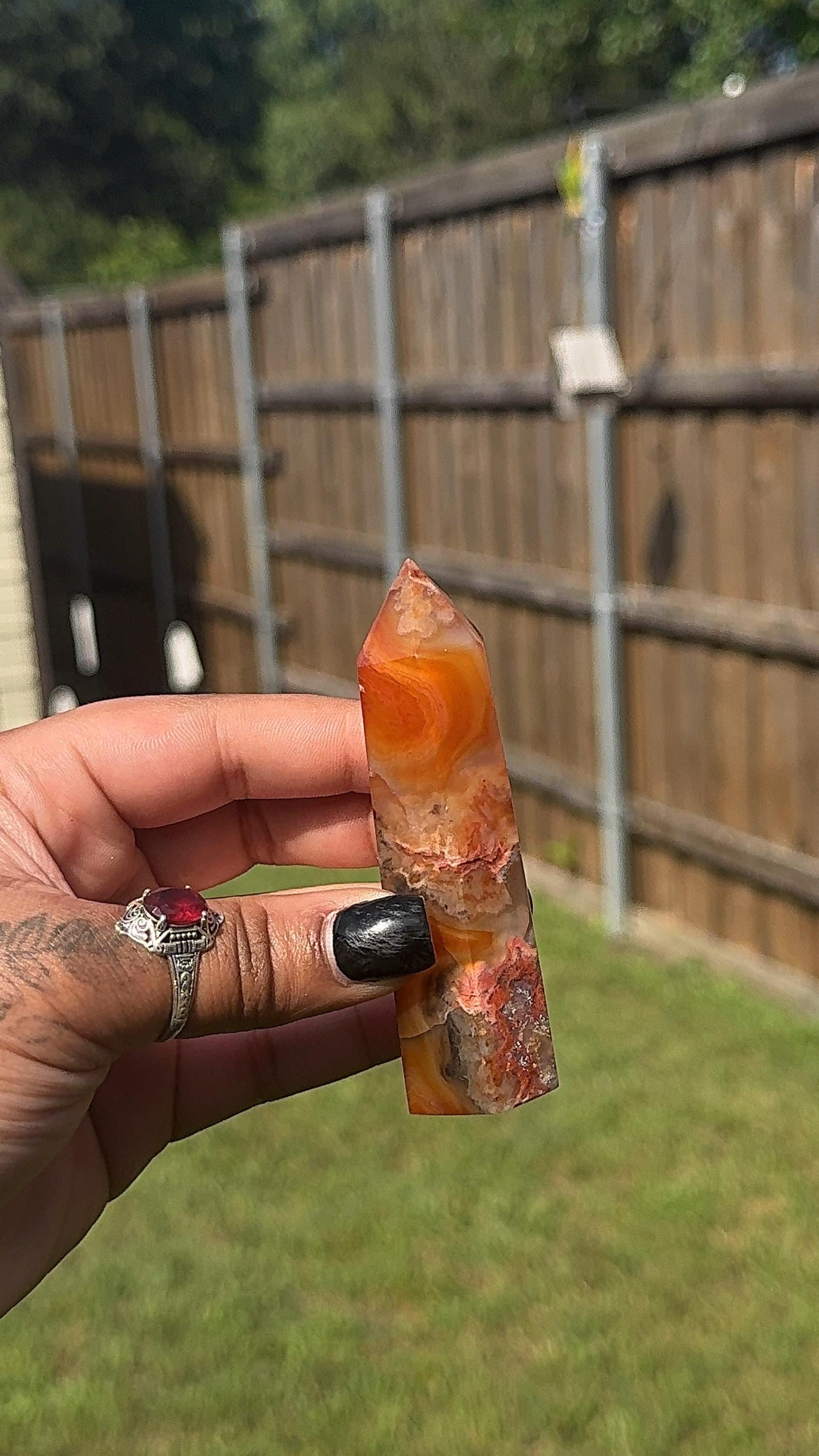 Natural Carnelian Crystal Tower | 3 Inch Tower Decor