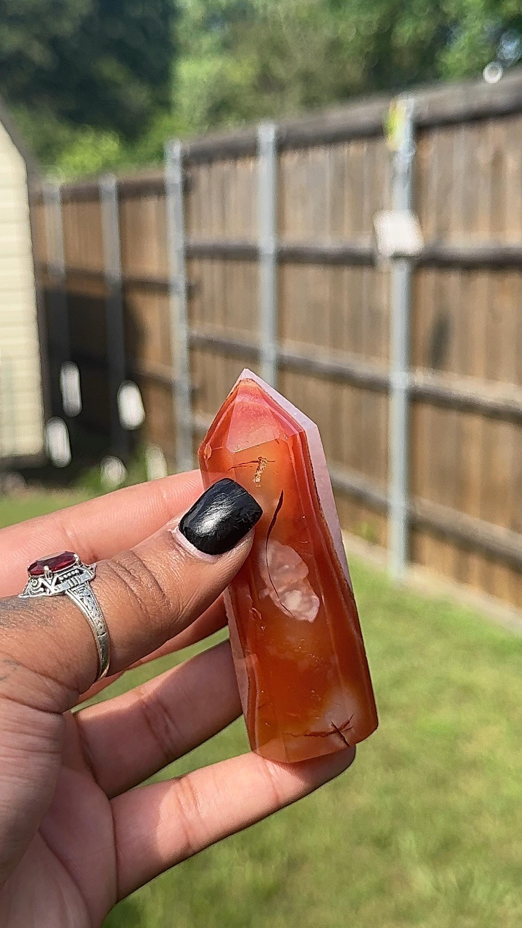 Natural Carnelian Crystal Tower | 3 Inch Tower Decor